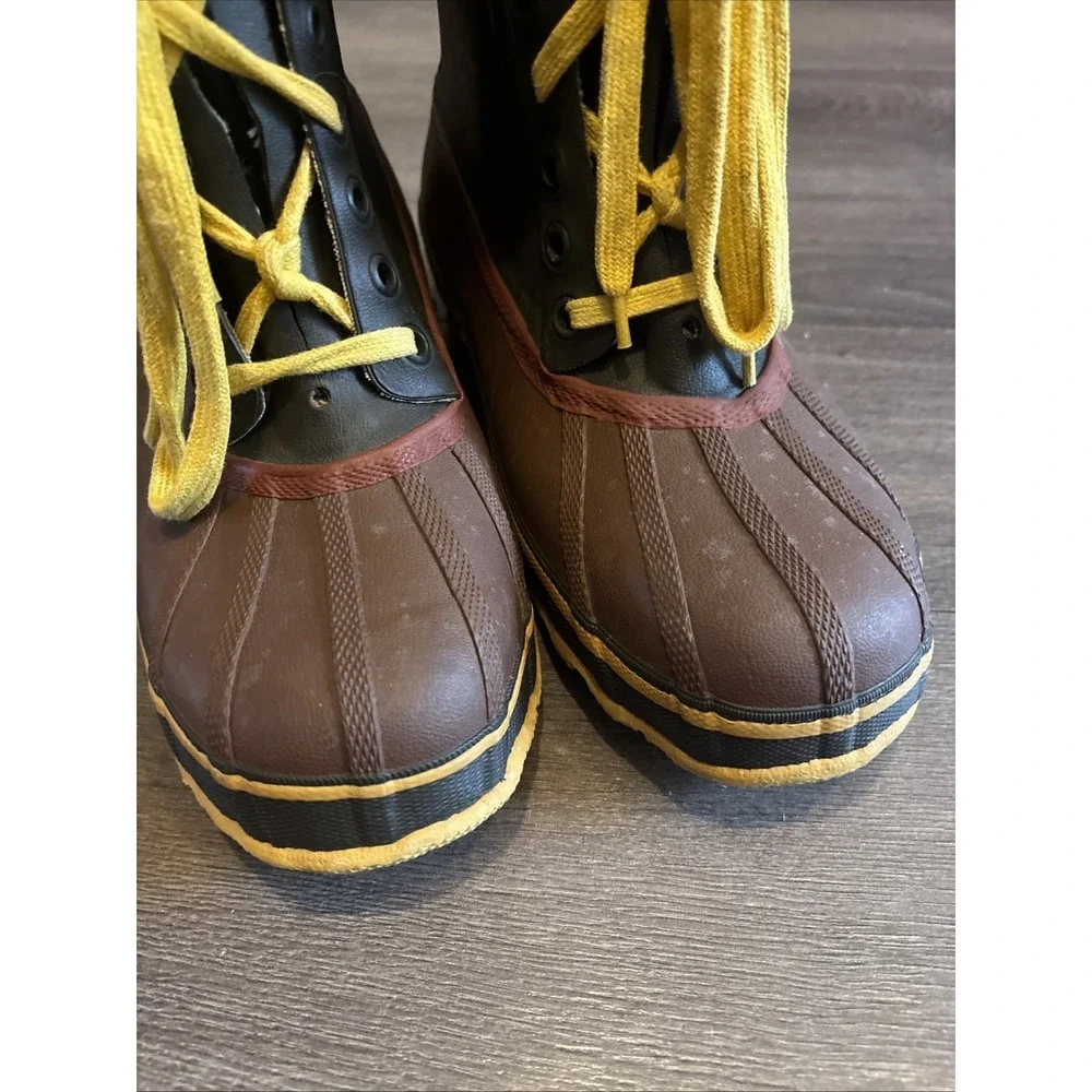Explorers Steel Shank Mens 9 Wool Lined Lace Up Waterproof Duck Boots Vintage